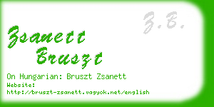 zsanett bruszt business card